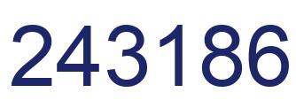 Number 243186 blue image