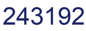 Número 243192 imagen azul
