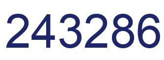 Number 243286 blue image
