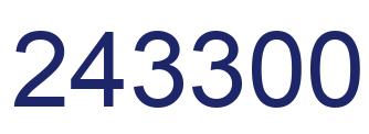 Number 243300 blue image