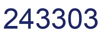 Number 243303 blue image