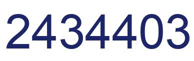 Number 2434403 blue image