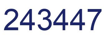 Number 243447 blue image
