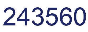Number 243560 blue image