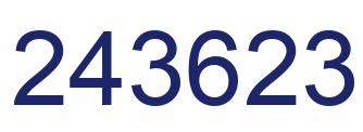 Number 243623 blue image