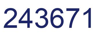 Number 243671 blue image