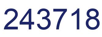 Number 243718 blue image