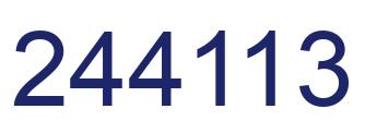 Number 244113 blue image