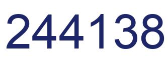 Number 244138 blue image