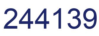 Number 244139 blue image