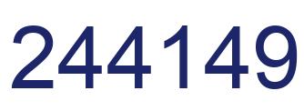 Number 244149 blue image