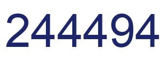 Number 244494 blue image