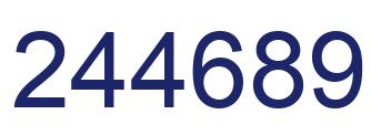 Number 244689 blue image