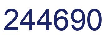 Number 244690 blue image