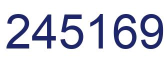 Number 245169 blue image