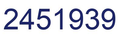 Number 2451939 blue image