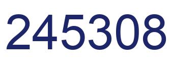 Number 245308 blue image