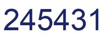 Number 245431 blue image