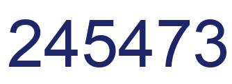 Number 245473 blue image