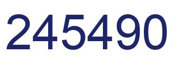 Number 245490 blue image