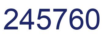 Number 245760 blue image
