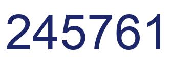Number 245761 blue image