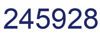 Number 245928 blue image