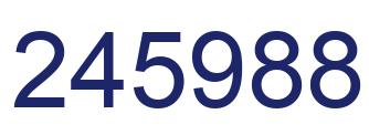 Number 245988 blue image