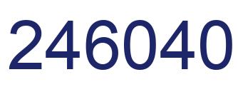 Number 246040 blue image