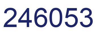 Number 246053 blue image