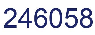 Number 246058 blue image