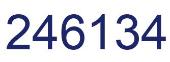 Number 246134 blue image