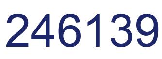 Number 246139 blue image