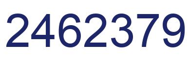 Number 2462379 blue image