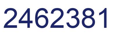 Number 2462381 blue image