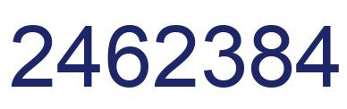 Number 2462384 blue image