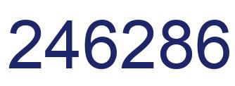 Number 246286 blue image