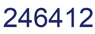 Number 246412 blue image