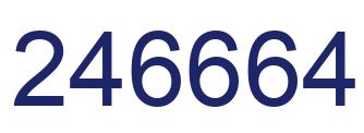 Number 246664 blue image