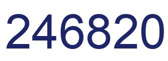 Número 246820 imagen azul