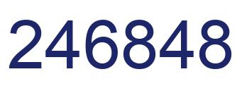 Number 246848 blue image