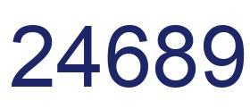 Number 24689 blue image