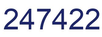 Number 247422 blue image