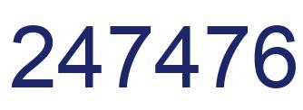 Number 247476 blue image