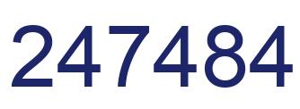 Number 247484 blue image