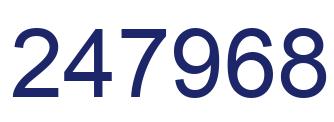 Number 247968 blue image