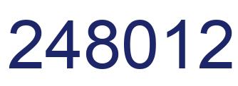 Number 248012 blue image