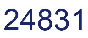 Number 24831 blue image