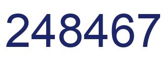 Number 248467 blue image