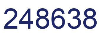 Number 248638 blue image